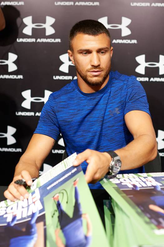 Meeting with Vasyl Lomachenko and Sports auction in the new Under Armour store in SEC GULLIVER image-2