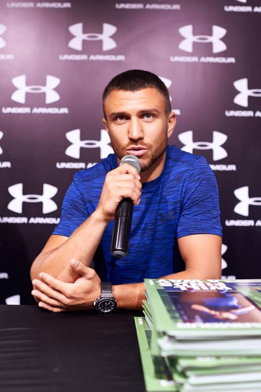 Meeting with Vasyl Lomachenko and Sports auction in the new Under Armour store in SEC GULLIVER image-5