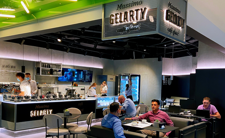 Кофе с мороженым и мороженое с кофе. Massimo Gelarty открывает новый формат - кафе Gelarty café glacé в ТРЦ Gulliver.