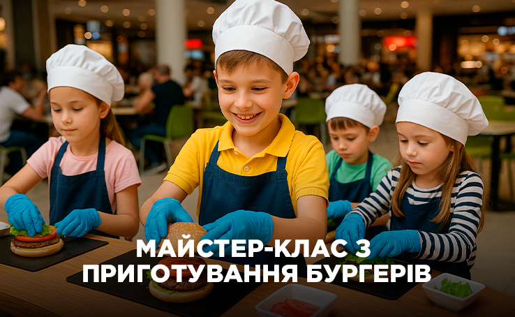 Безоплатний дитячий майстер-клас з приготування бургерів